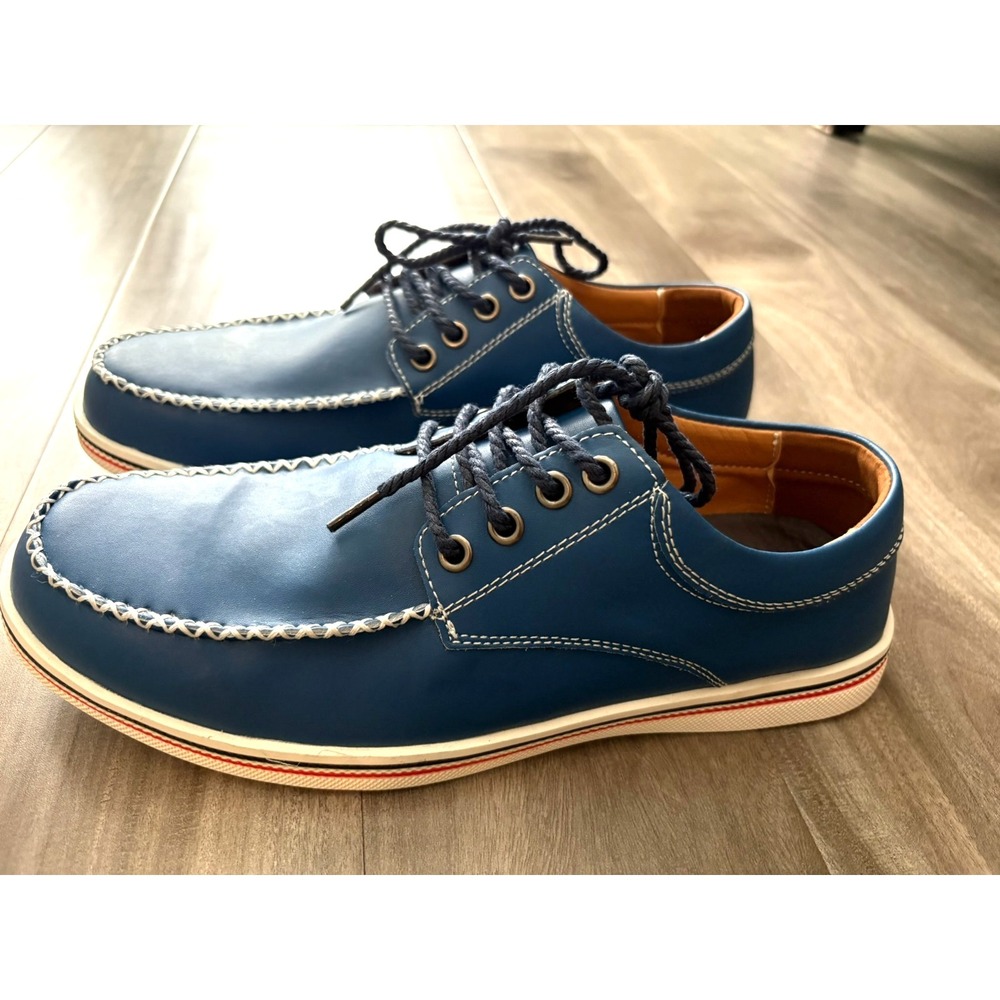 Mens Size 9 Blue Lace up Low Top Comfortable Casual Shoe